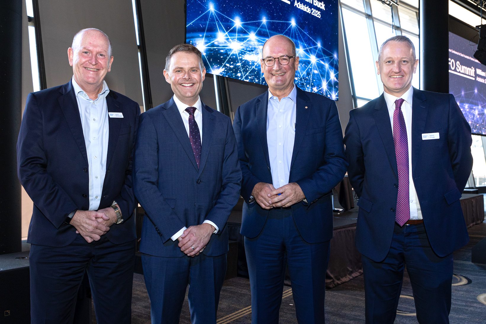 Jamie McKeough, Hon. Stephen Mullighan, David Koch and Adrian Chugg