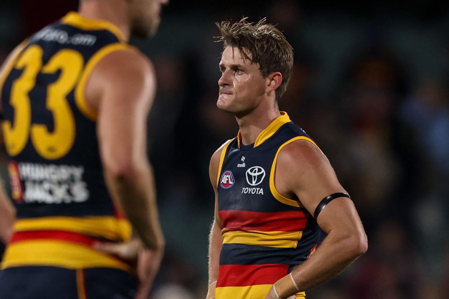 Adelaide's Matt Crouch faces a lengthy stint on the AFL sidelines because of injury. Image: Matt Turner/AAP