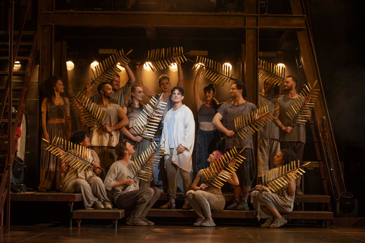 Michael Paynter and the ensemble cast of Jesus Christ Superstar, which opens at QPAC on June 29.