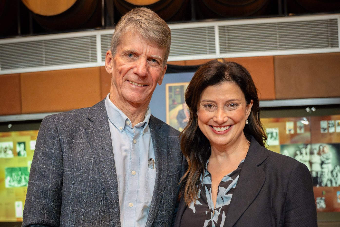 Roy Eccleston and Arts Minister Andrea Michaels