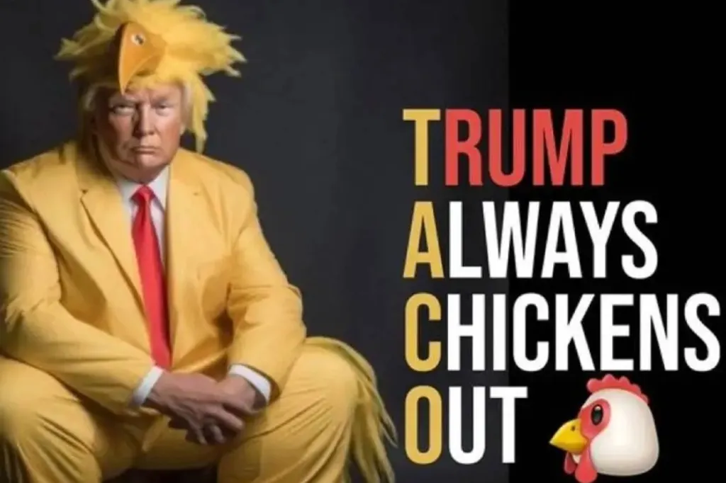 Thumbnail for TACO Trump goes viral: President does 'chicken out'