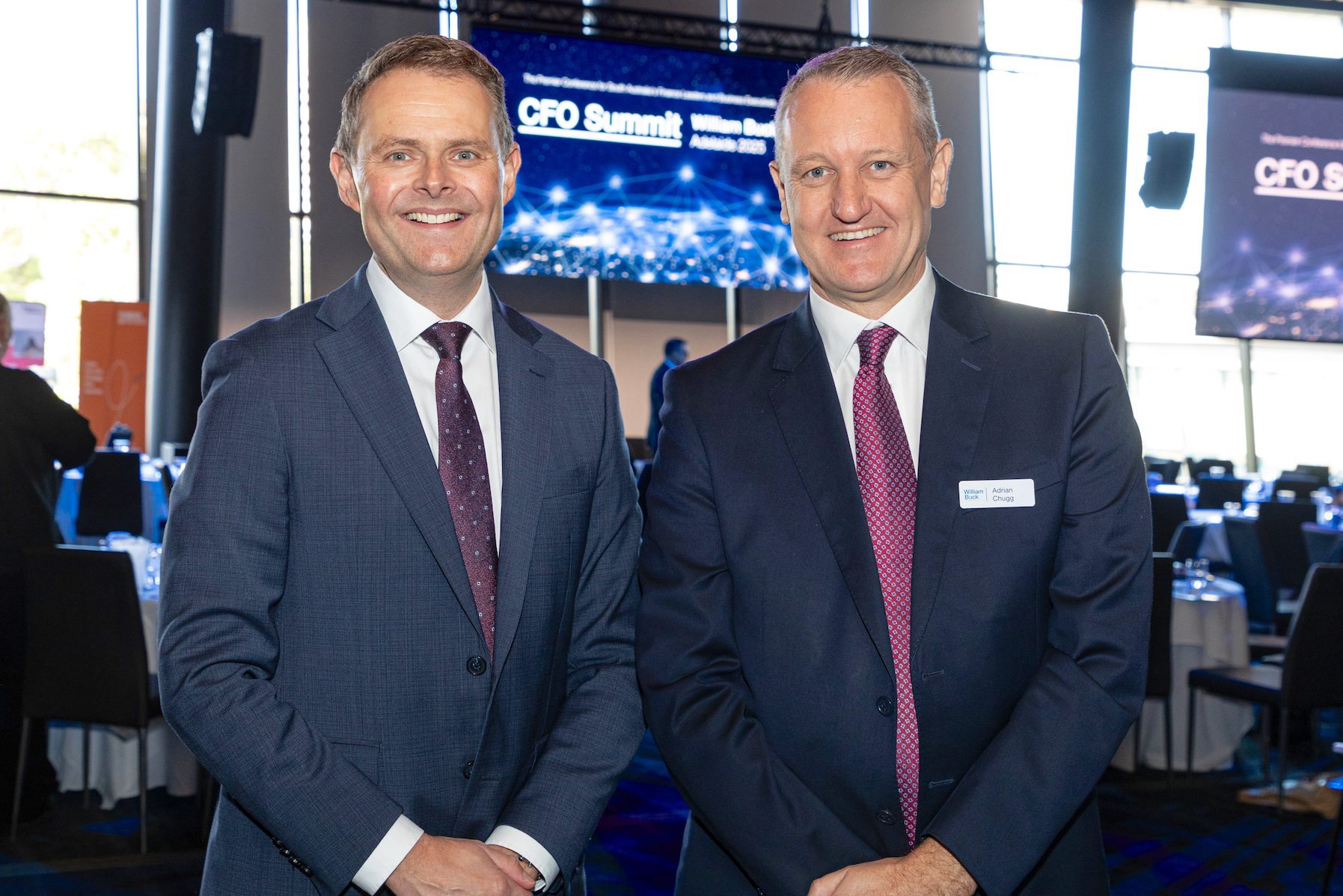 Treasurer Stephen Mullighan and Adrian Chugg
