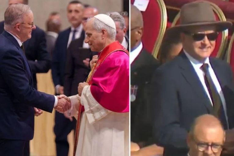 Thumbnail for Hat's off as PM meets Pope Leo at inaugural mass 