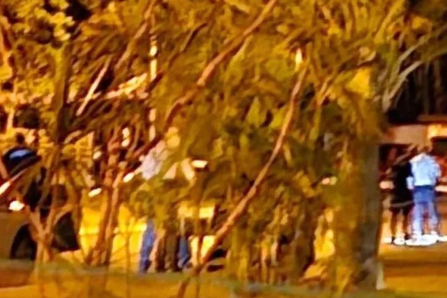 Police at the scene on Regency Road, Moore Park Beach. 