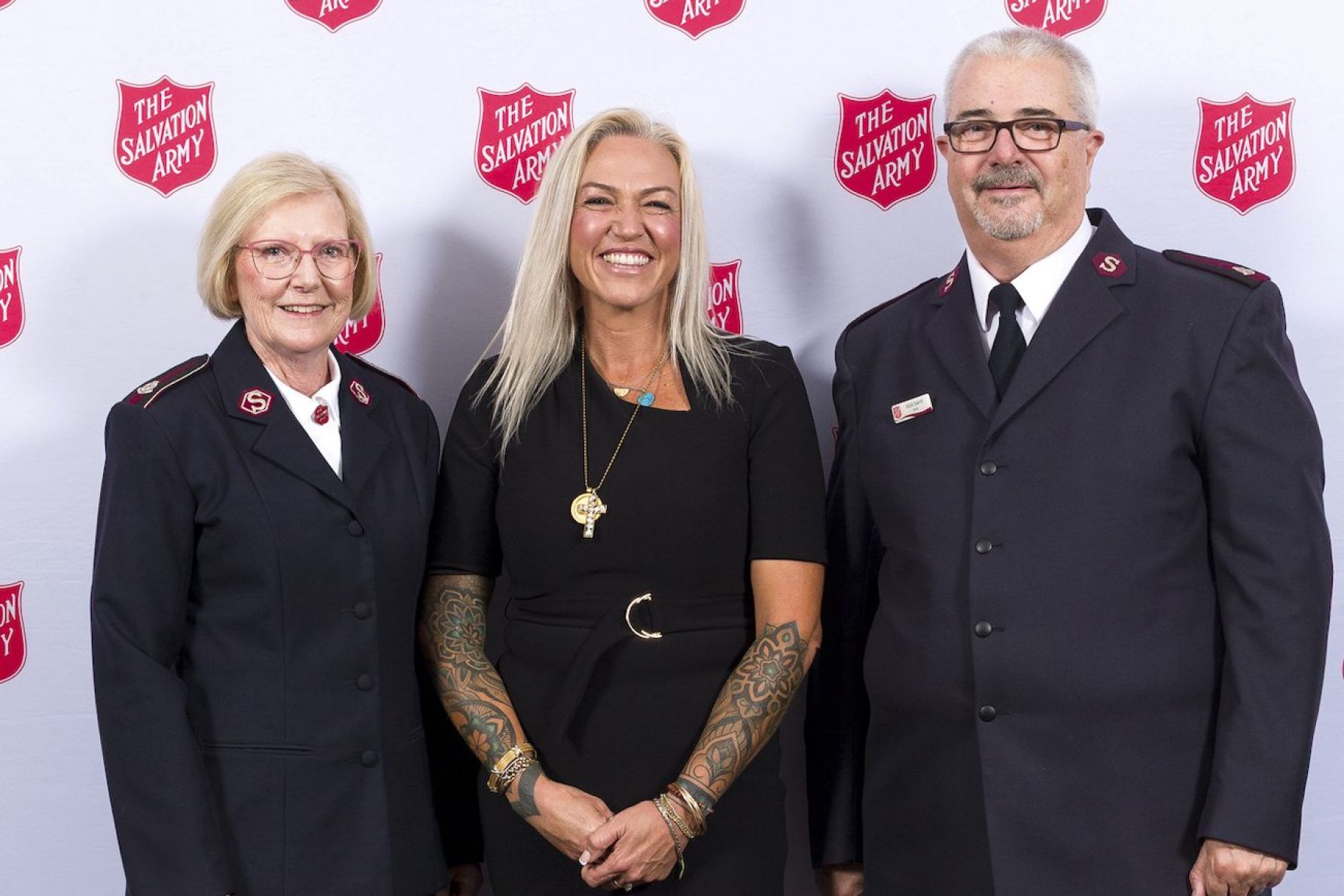 Colonel Winsome Merrett, Cameron McDonald and Major Mark Everitt
