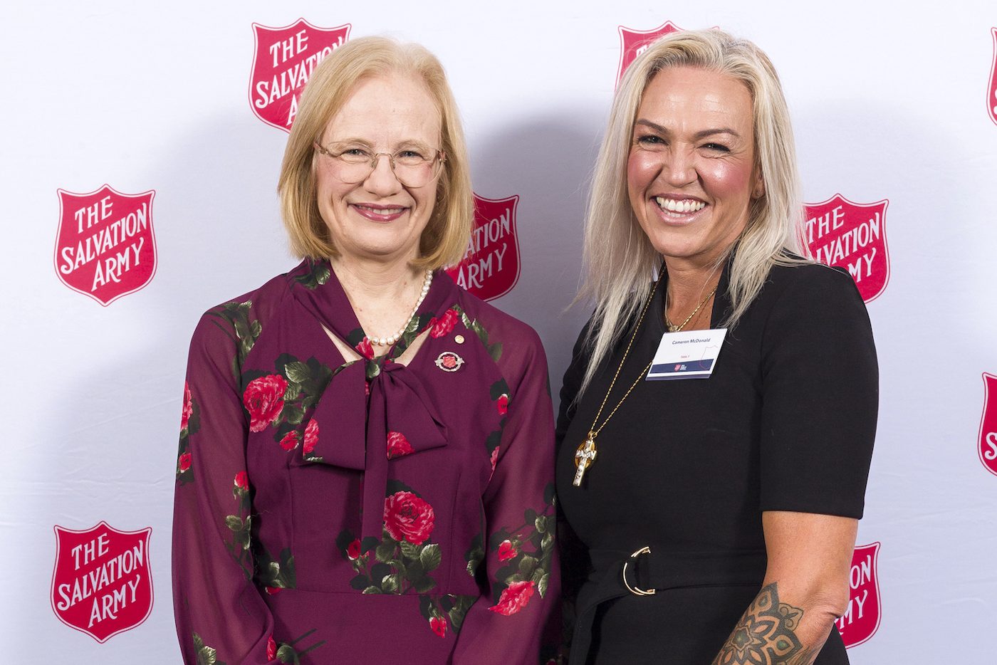 Queensland Governor Dr Jeannette Young and Cameron McDonald