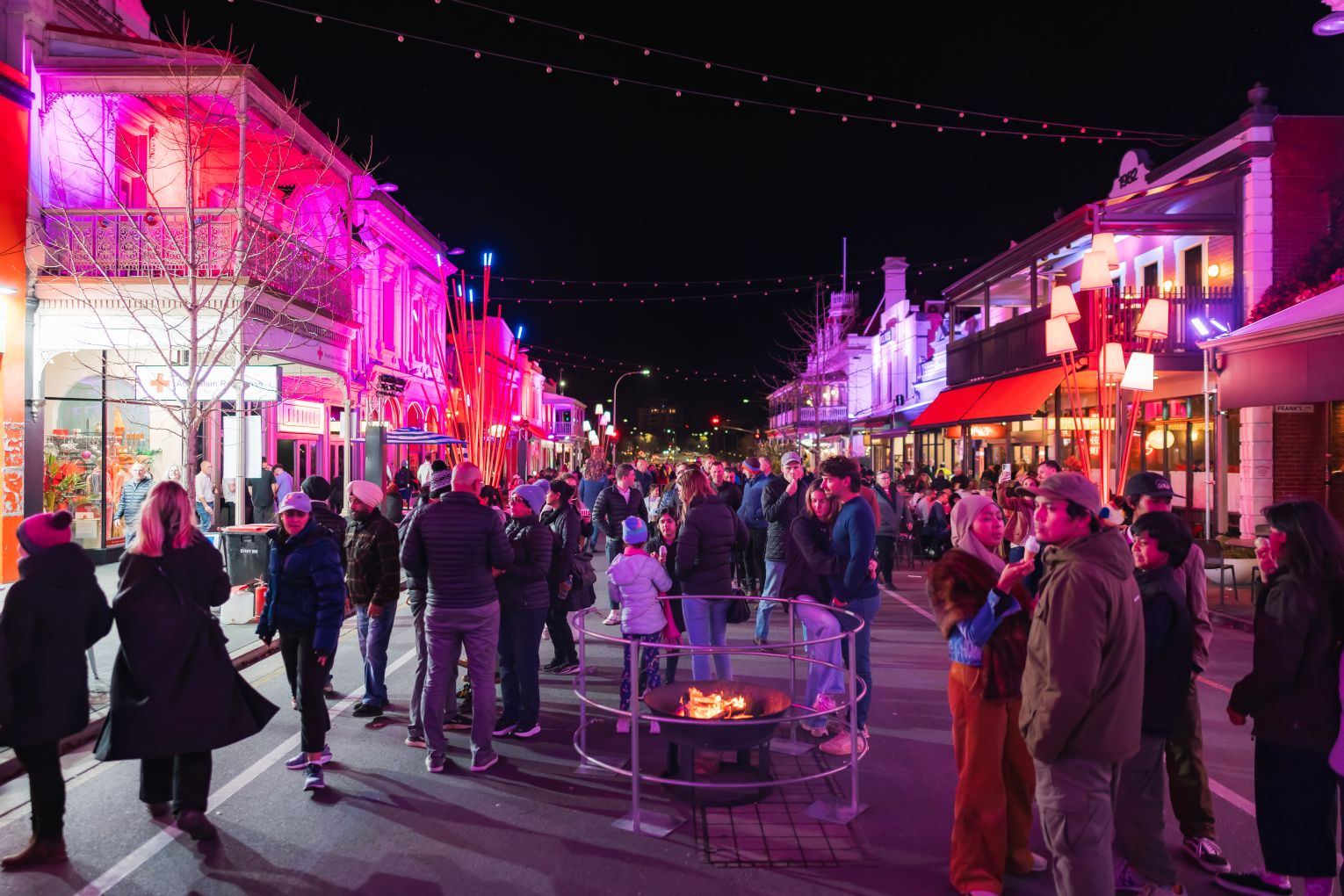 Rundle Street comes alive during the Illuminate Adelaide festival. Picture: Tyr Liang Xplorer Studio