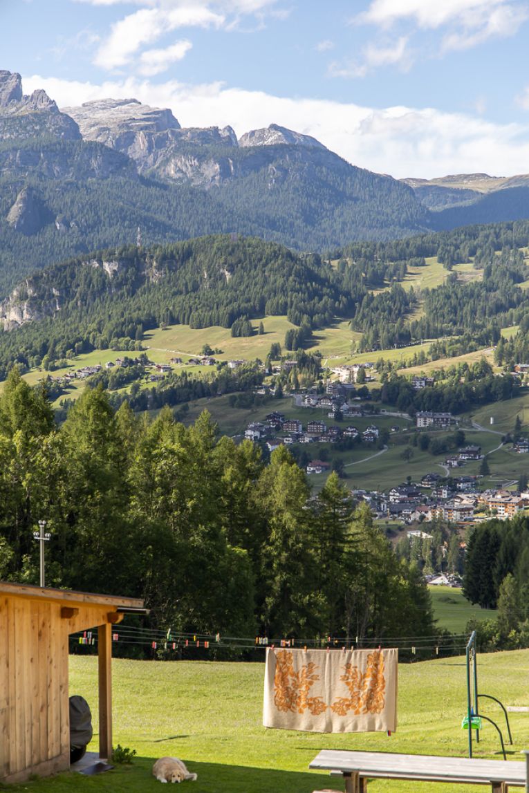 Traversing the lush alpine fields surrounding the town of Cortina – the start and end point of our journey. 