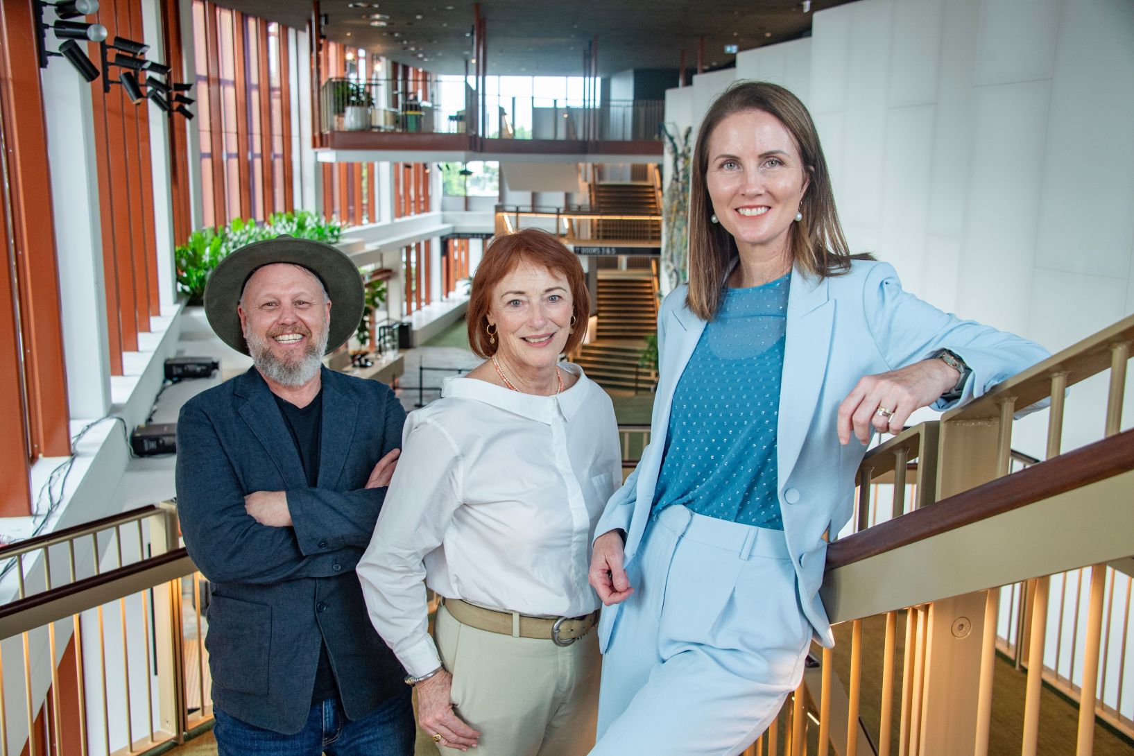 Australian Festival of Chamber Music executive director Ricardo Peach, deputy chair Jane Seawright and Cairns Mayor Amy Eden celebrate the festival's move to Cairns. Photo: Brian Cassey
