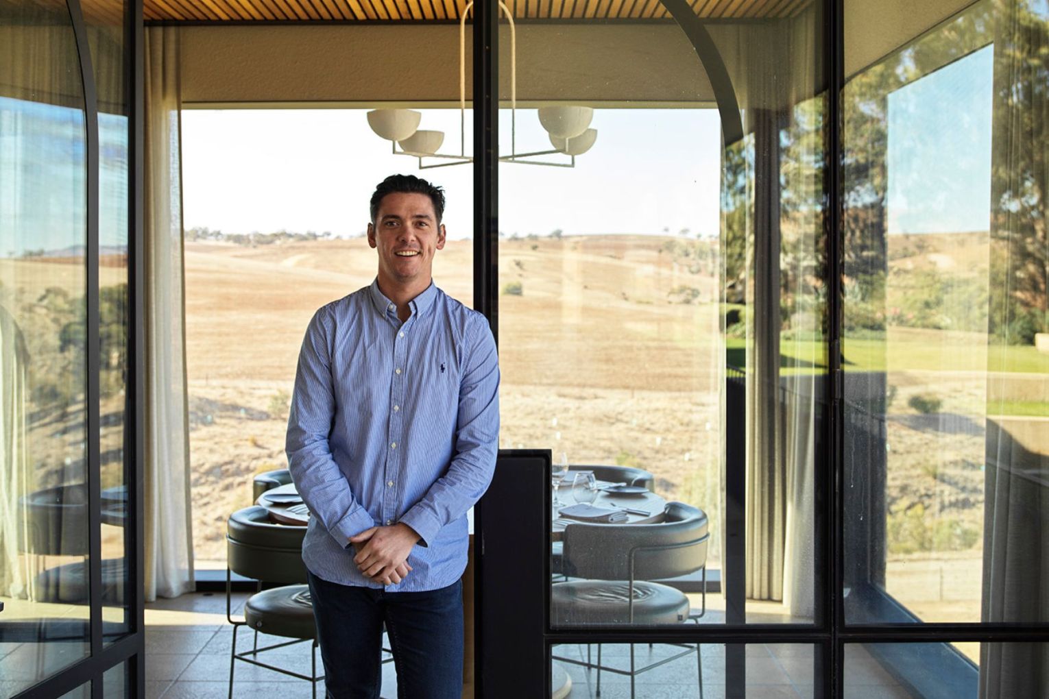 Jake Kellie at Orleana Restaurant inside boutique hotel Kingsford The Barossa. This picture: Jason Loucas.