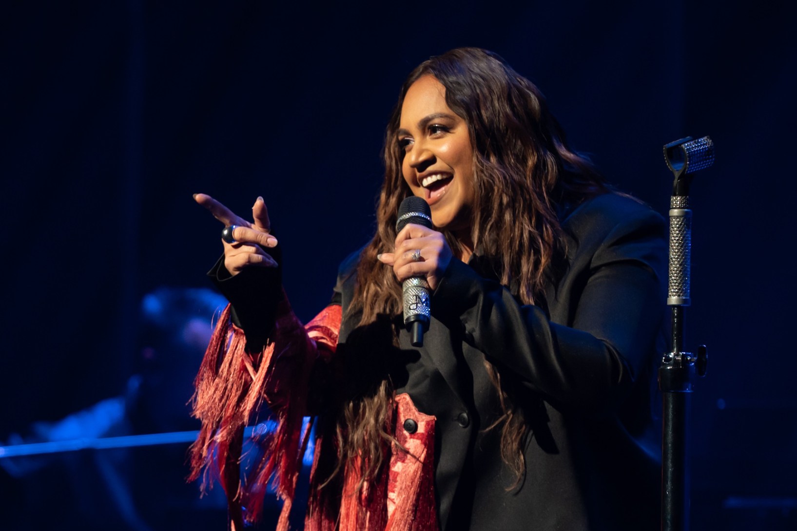 Jessica Mauboy performs at Her Majesty's Theatre. Photo: Naomi Jellicoe / Supplied
