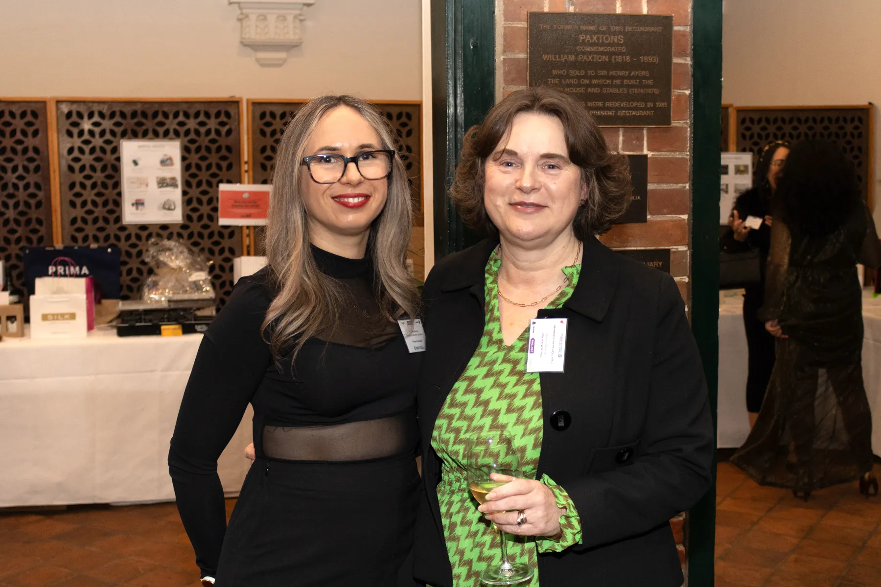 Laetitia Perrot and Honorary Consul of France, Marcia McLachlan