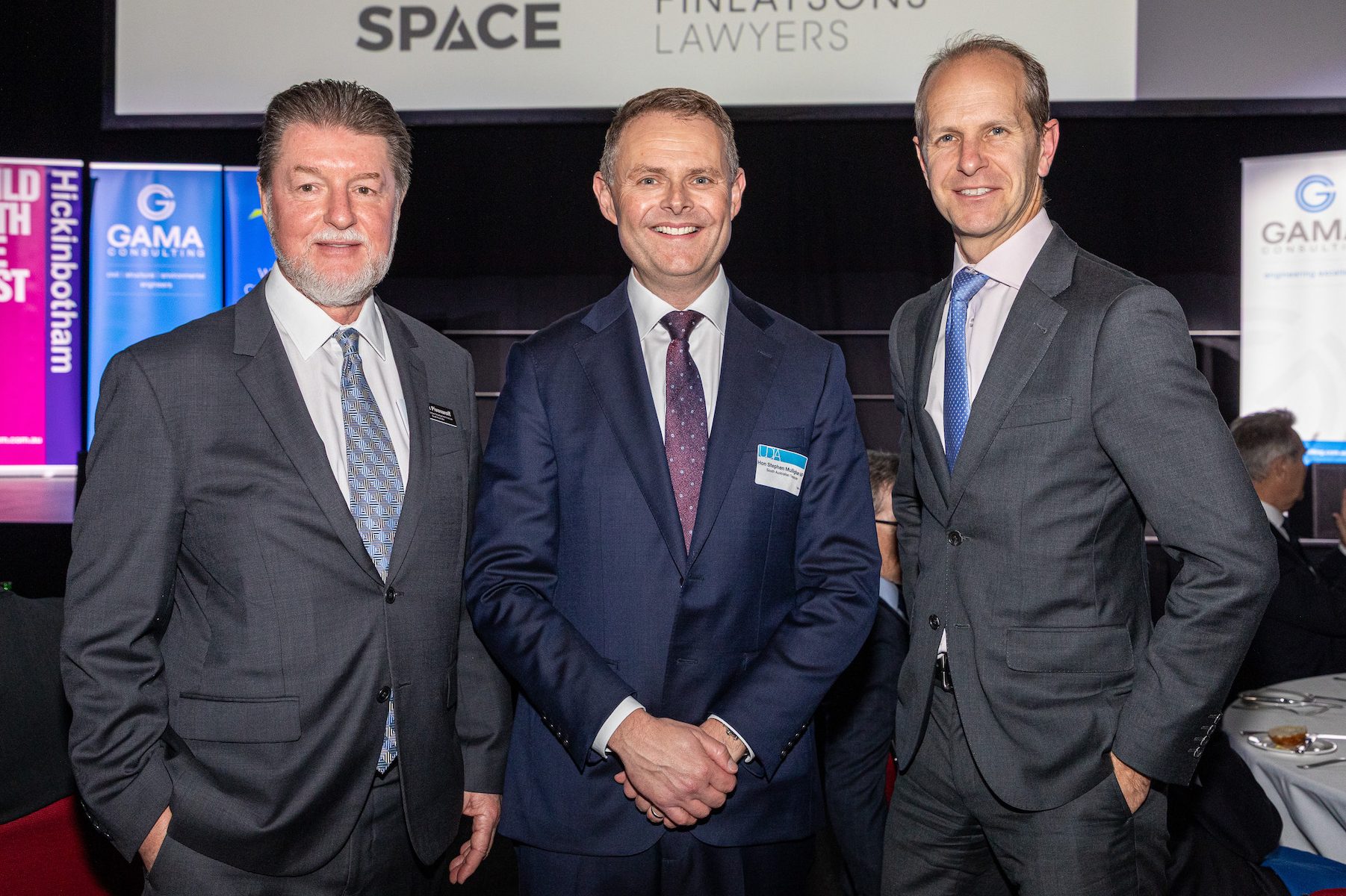 Mark Pivovaroff, Treasurer Stephen Mullighan and Liam Golding