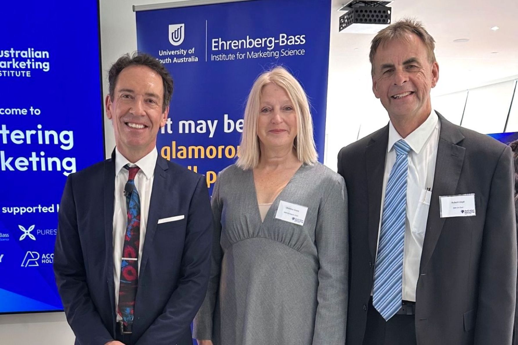 Professor Byron Sharp, Christine Evans and Robert Lloyd