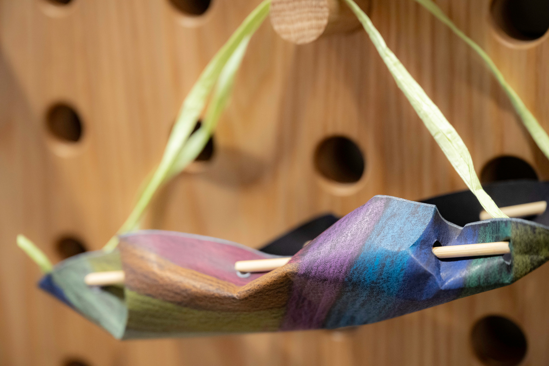 A visitor’s paper treasure carrier at  ‘Art Box for Kids: Mandy Quadrio’, Gallery of Modern Art, Brisbane, 2025 / Photograph: N Umek © QAGOMA