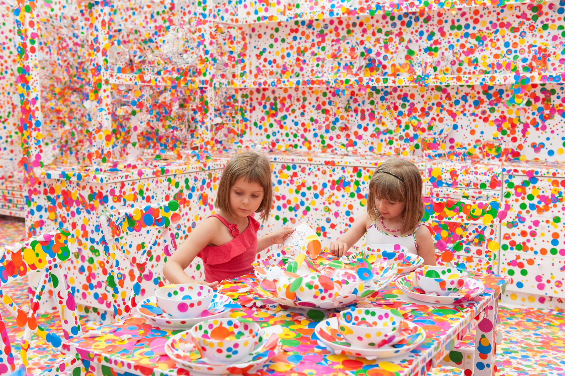 Yayoi Kusama / Japan b.1929 / The Obliteration Room (installation view) 2002–present. Collection: QAGOMA, Brisbane / © Yayoi Kusama / Photograph: N Harth © QAGOMA