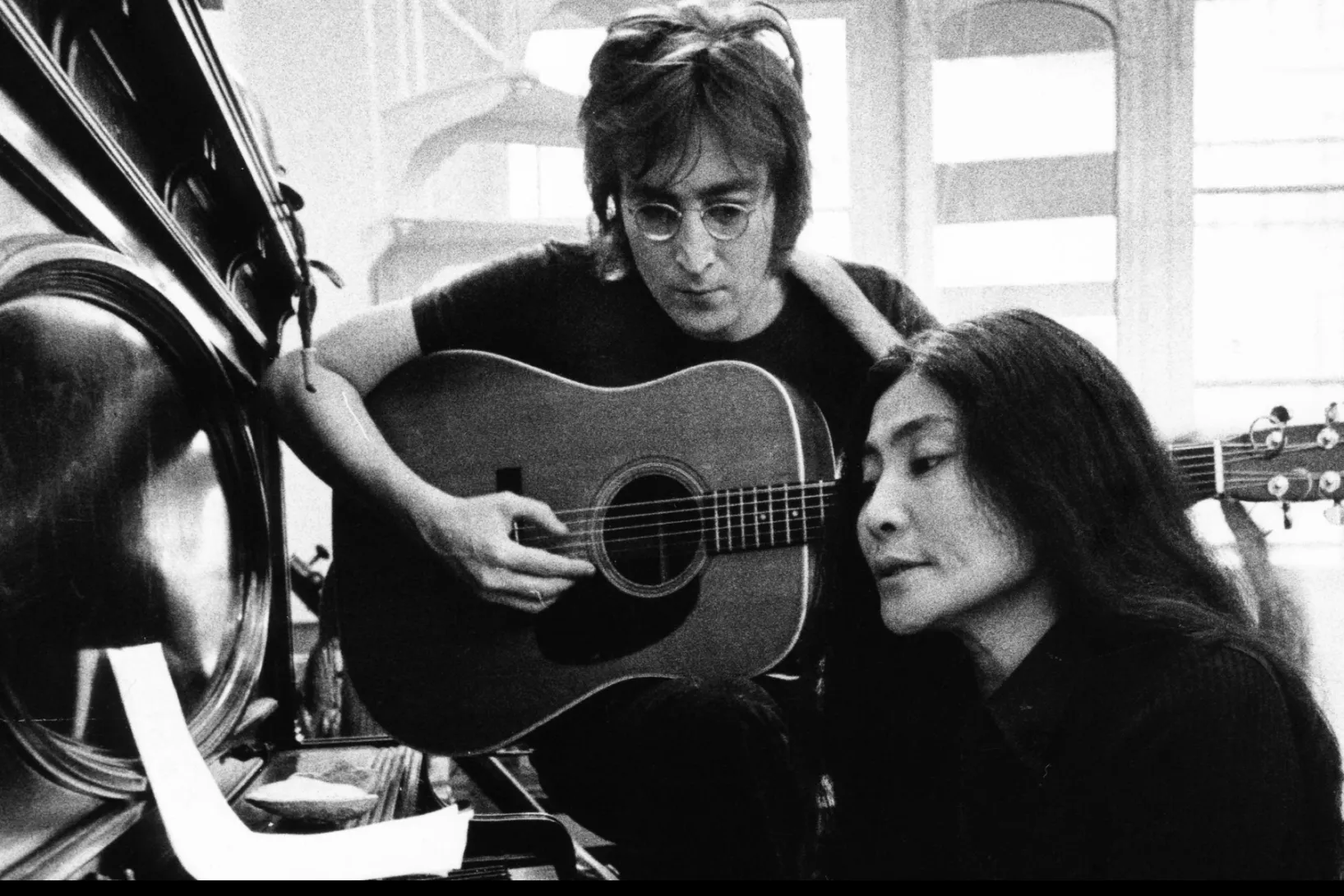 John Lennon and Yoko Ono in New York in the '70s, from Kevin Macdonald's film One to One: John & Yoko. 