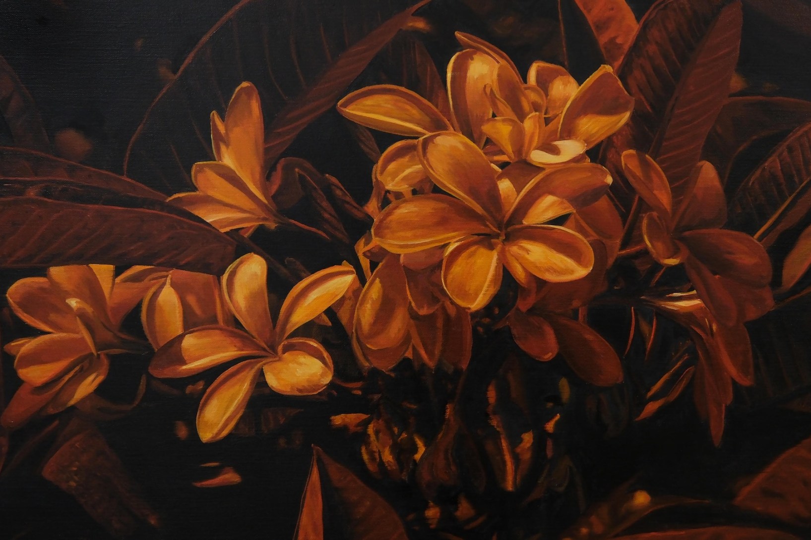 From Notes for a Palm Sermon - Christopher Bassi, ‘Untitled, Frangipani’, oil on canvas.