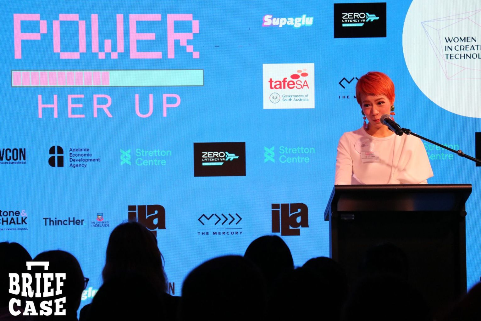 Women in Creative Technologies founder Onnie Chan launches the new Power Her Up program. Photo: Supplied
