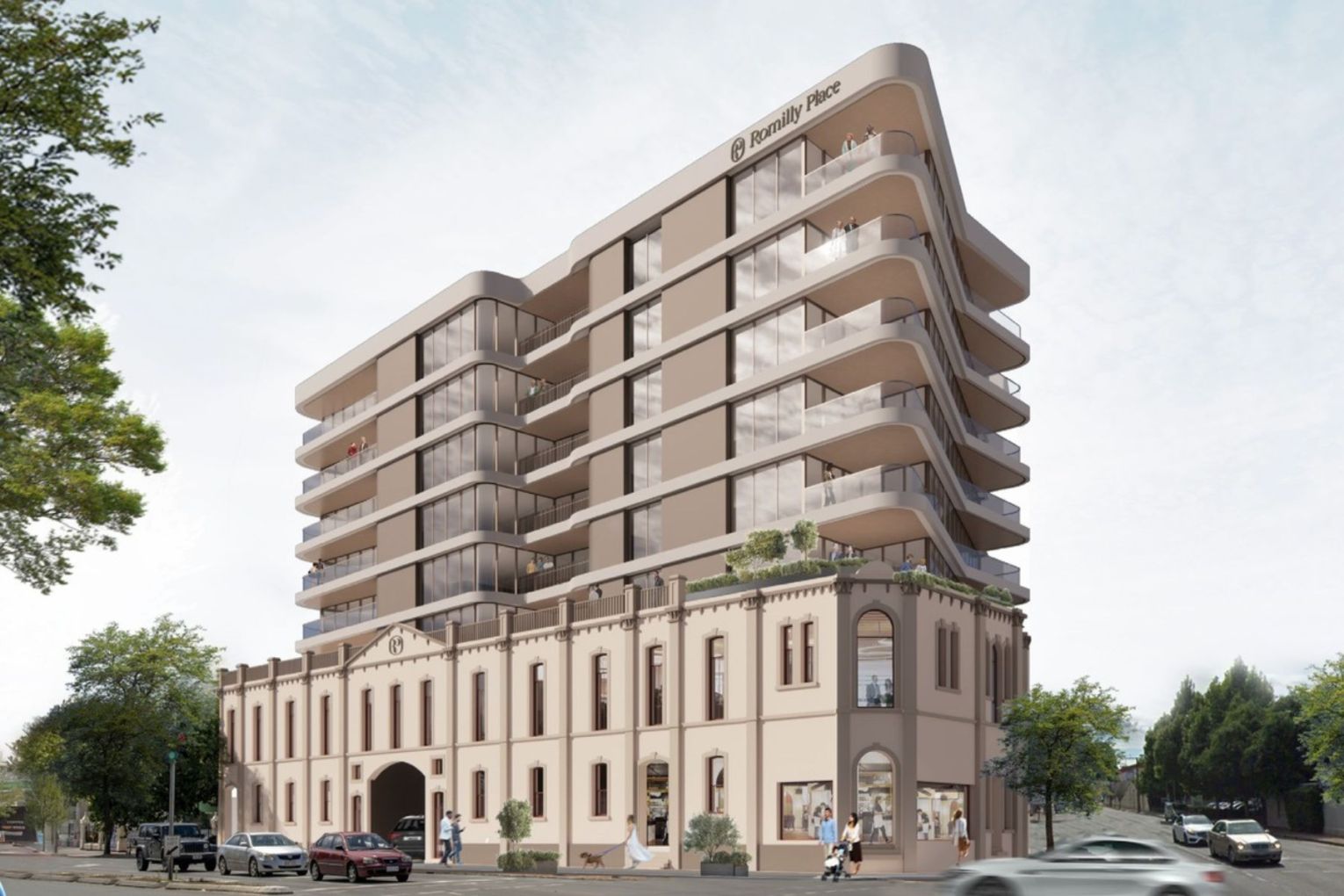 Romilly Place will host 40 two-bedroom Specialist Disability Accommodation apartments. Render: Supplied