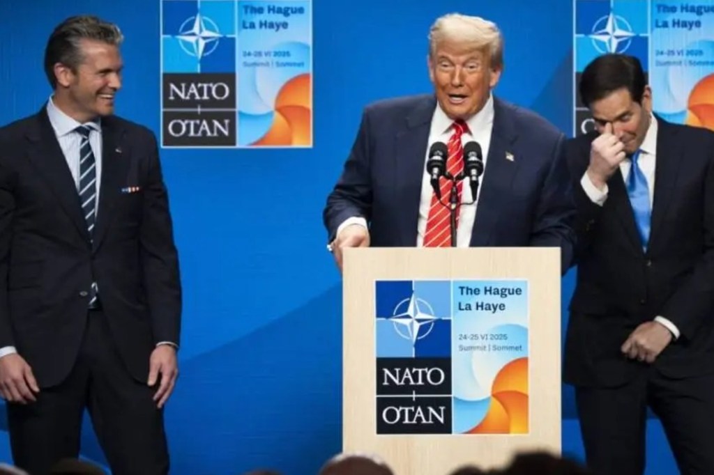 Thumbnail for ‘Daddy’ Trump revels in war end at NATO summit