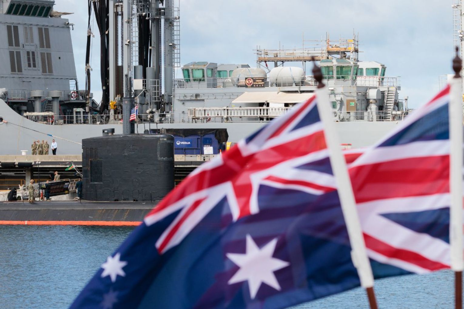 The UK will sign a new 50-year bilateral AUKUS treaty with Australia. Photo: Richard Wainwright/AAP 