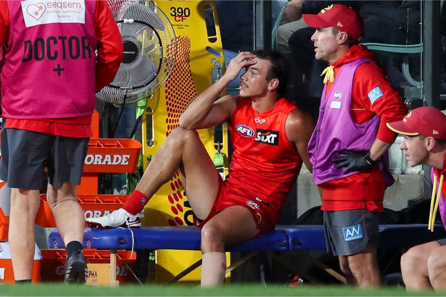 Daniel Rioli will sit out a crucial period en route to the Suns' latest finals charge. Photo: Matt Turner/AAP.
