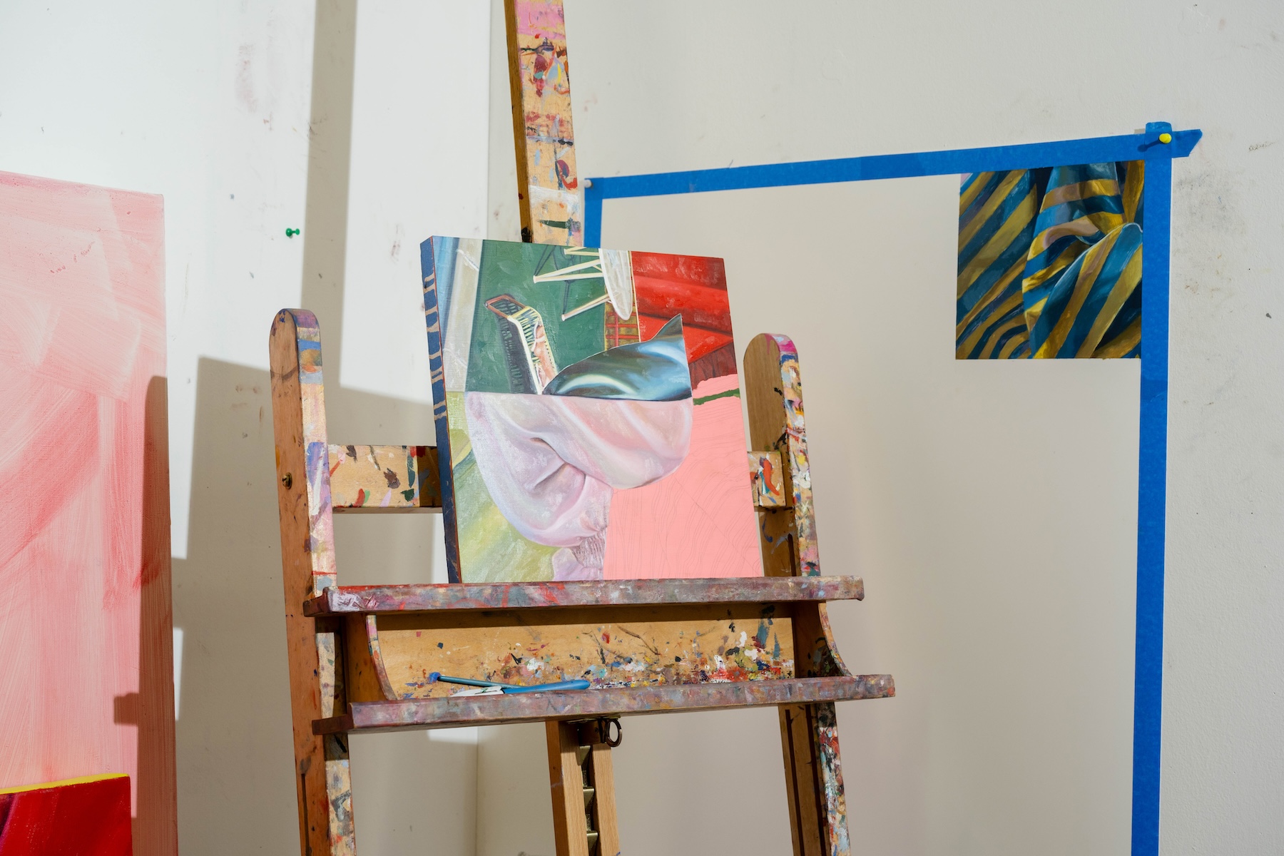 Charlotte Tatton at work in her space at Floating Goose Studios. Photo: Jack Fenby