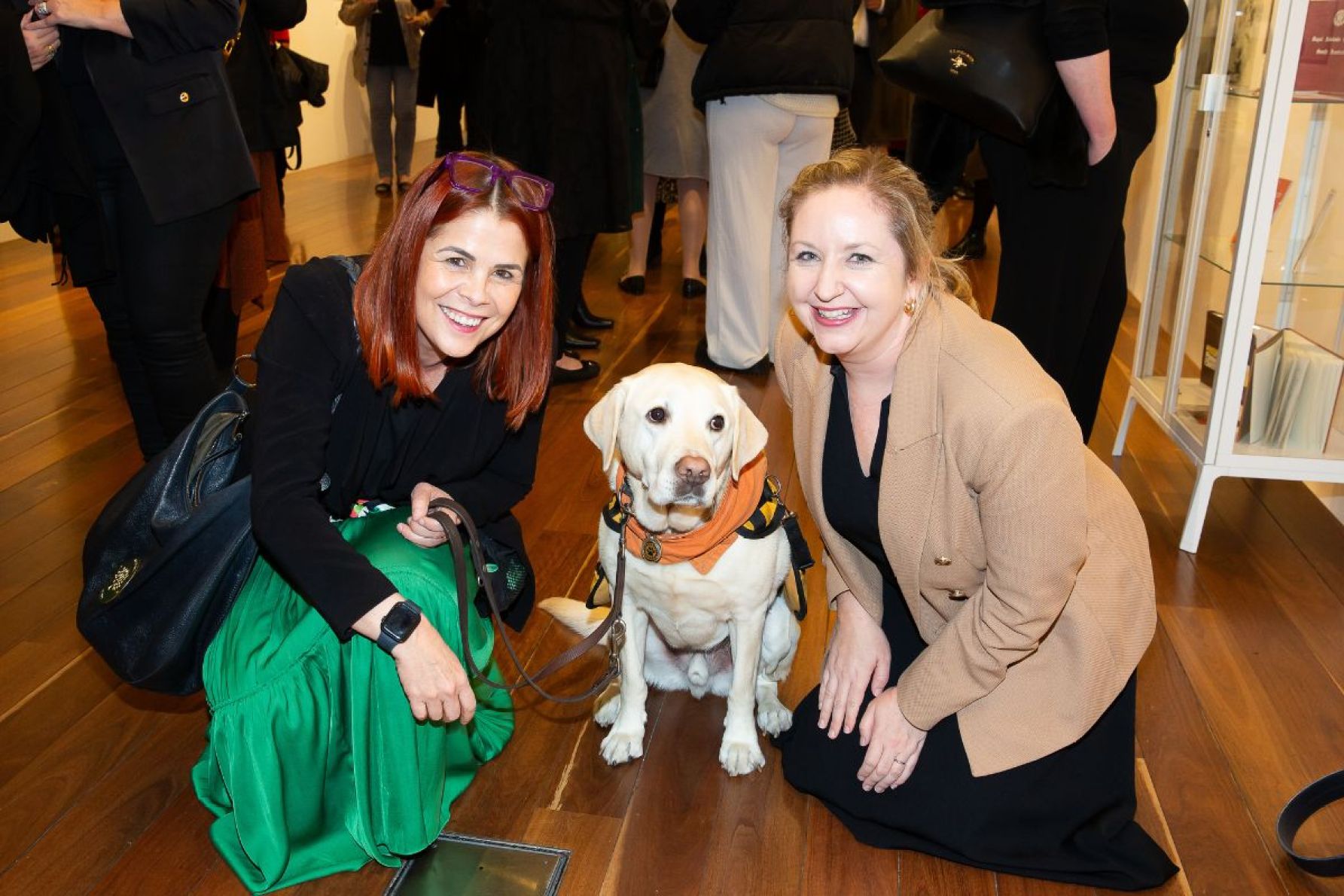Justine Firth and Kate Baldock with Elmo