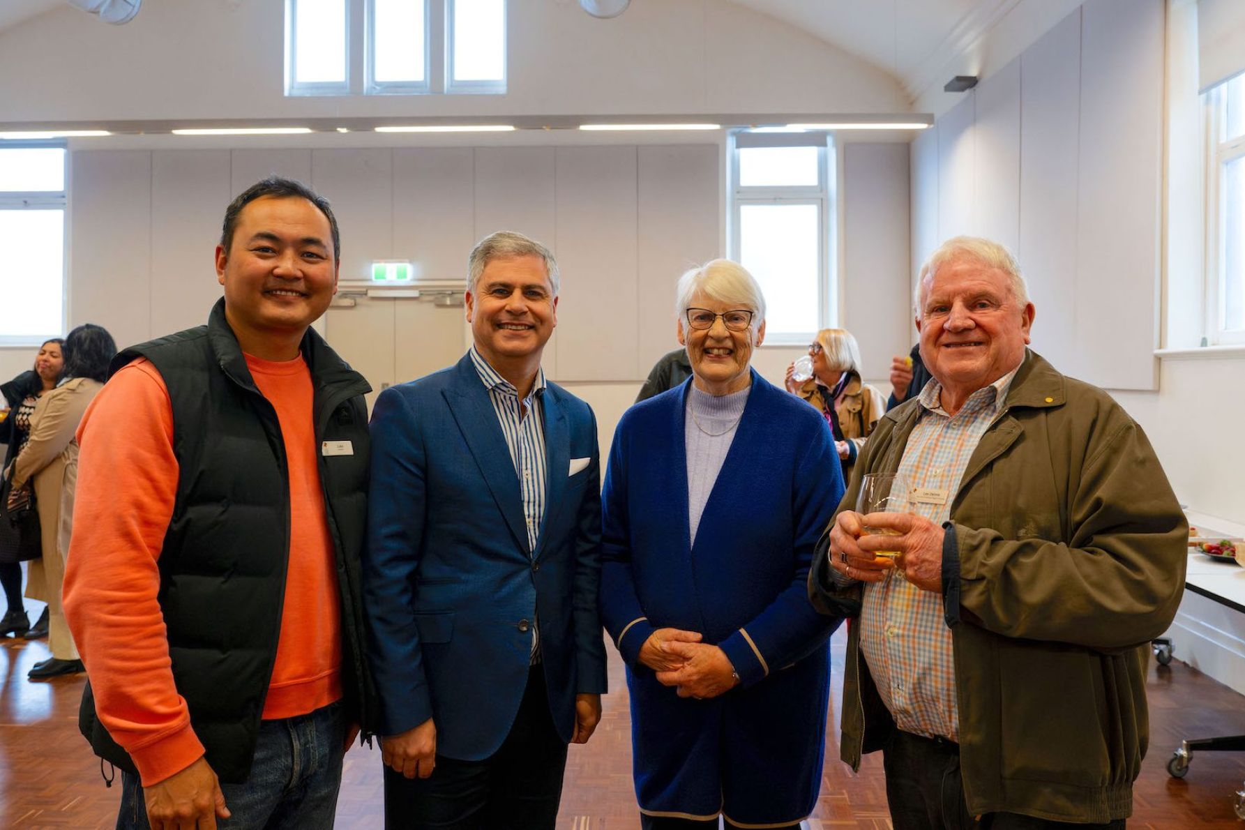 Luka Oyun, NPSP Mayor Robert Bria, Christine Ward and Les Dennis