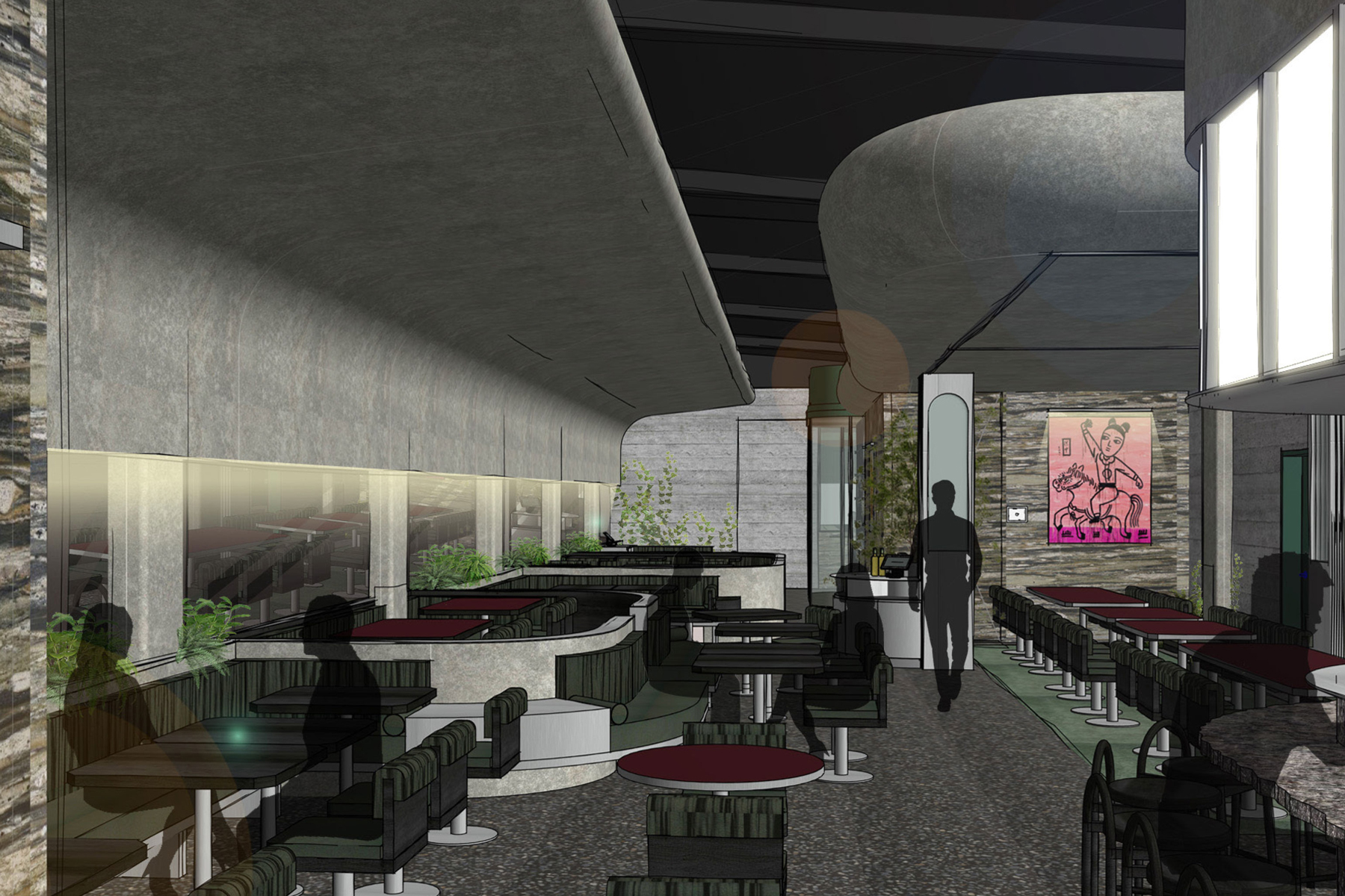 A render of Aunty's interior | Credit: Clui Design