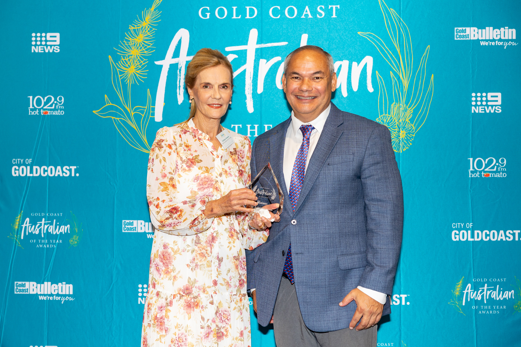 Gold Coast Australian of the Year award winner Dr. Robyn Cameron and City of Gold Coast mayor Tom Tate | Credit: image supplied