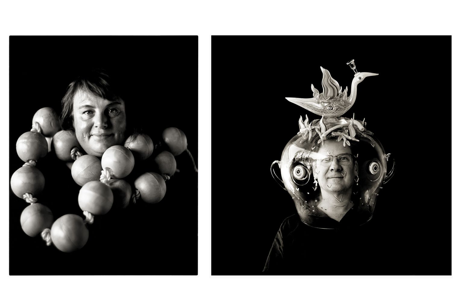 Jeweller Lauren Simeoni and glass artist Tom Moore are among the 76 artists captured by photographer Tony Kearney. Photo: Tony Kearney / Supplied