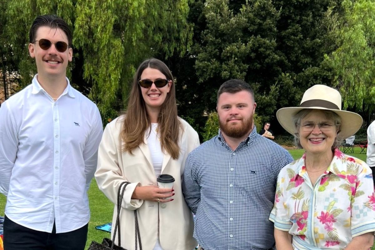 Jakeb Noble, Lucy Noble, Hugo Taheny and Governor Frances Adamson