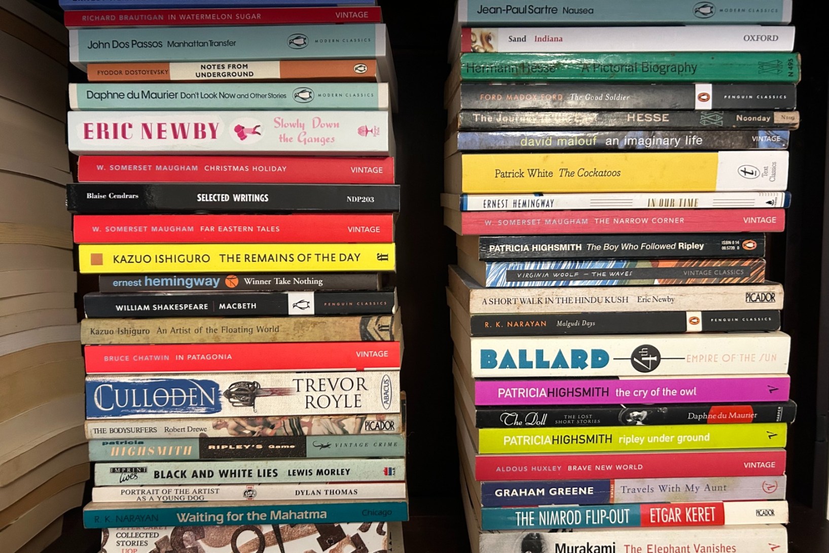 It doesn't matter whether you stack your books horizontally or vertically - as long as you love them.
