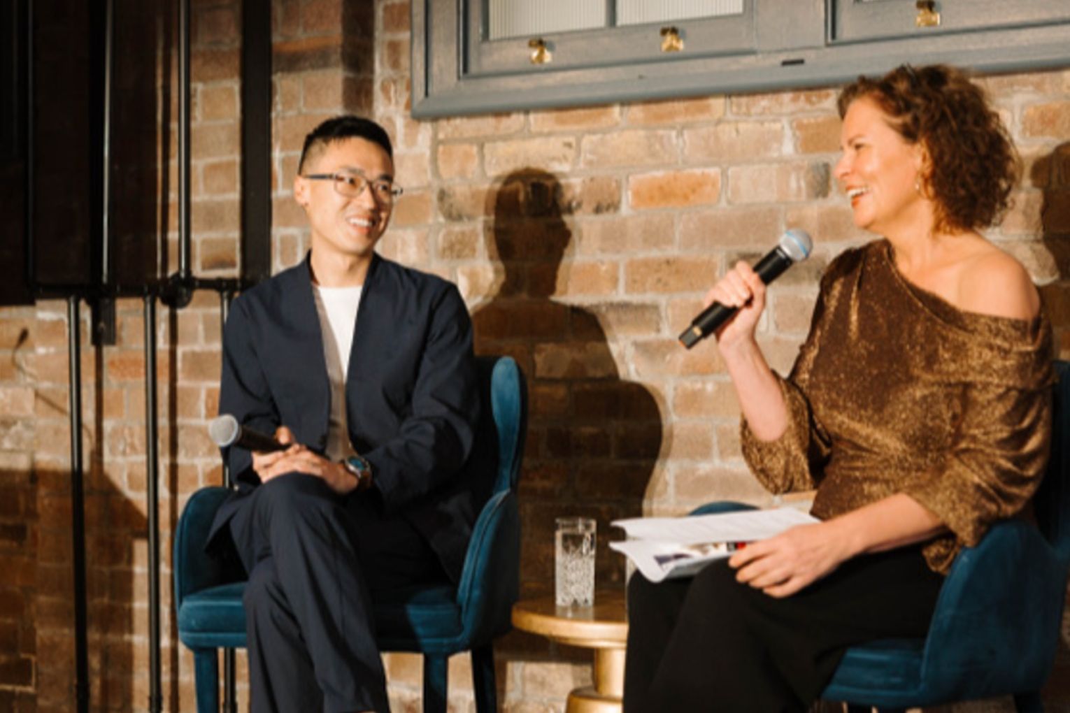 Brisbane author Siang Lu in conversation with Cassie McCullagh at the the 2025 Miles Franklin Literary Award.