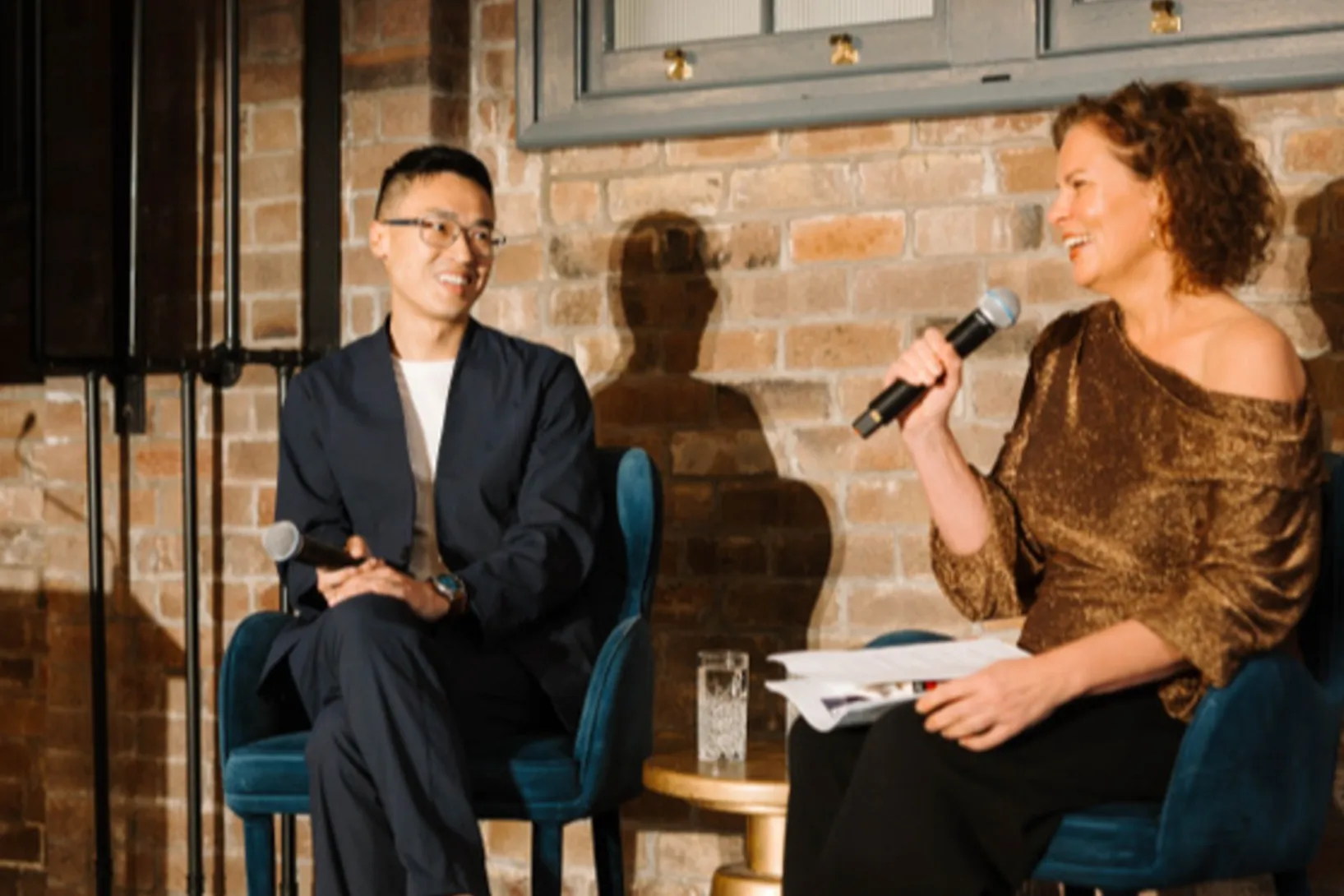 Brisbane author Siang Lu in conversation with Cassie McCullagh at the the 2025 Miles Franklin Literary Award.