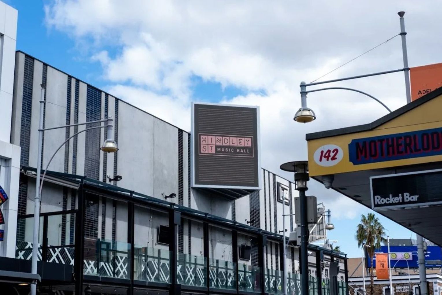 Hindley Street Music Hall is less than 60 metres away from a newly approved student accommodation development. Photo: Johnny von Einem/CityMag.