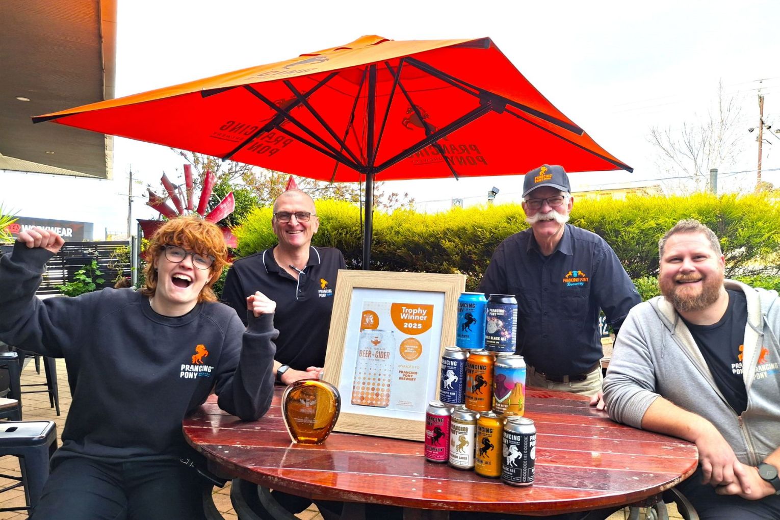 The Prancing Pony team cleaned up at the 2025 Royal Adelaide Beer and Cider Awards. Photo: Prancing Pony