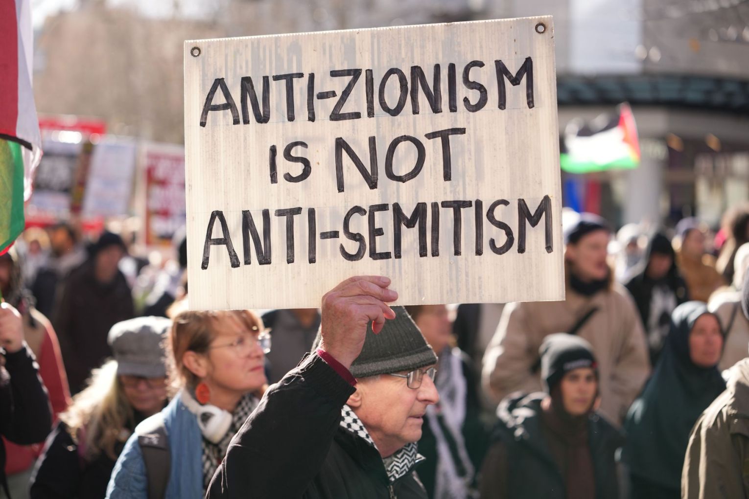 Protesters march during a Pro-Palestine rally at the State Library of Victoria in Melbourne, Sunday, July 13, 2025. Photo: AAP/Scott Barbour