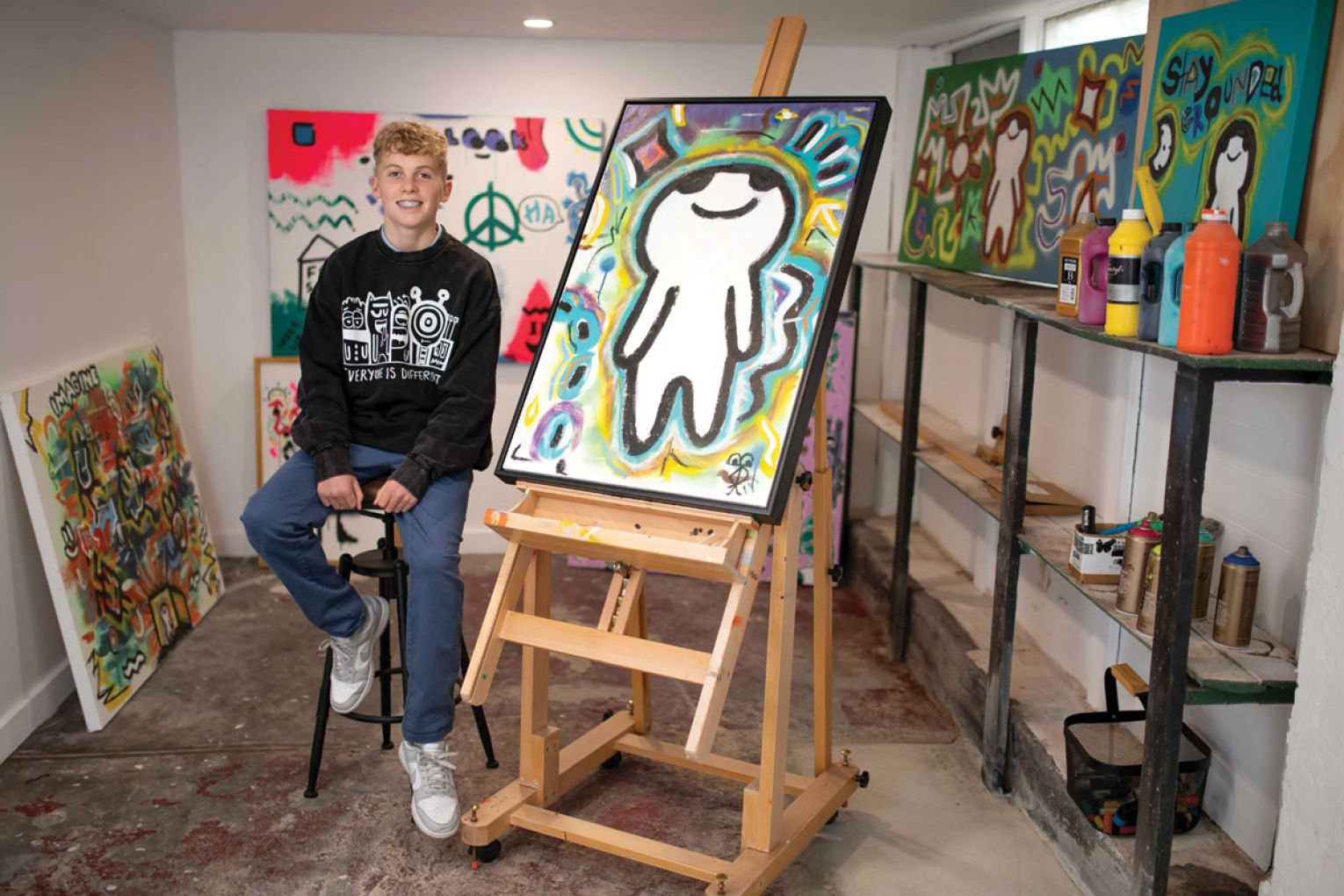 Joe says he hopes his creations make people feel “happy and joyful”. 