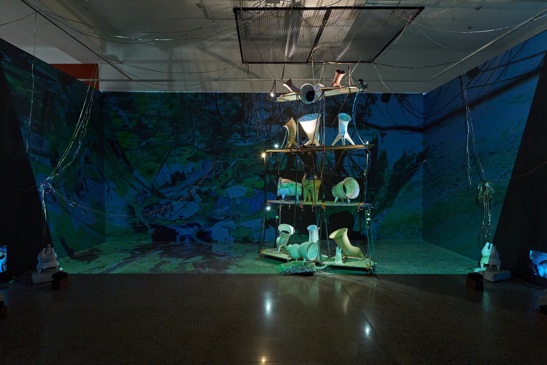 Installation view: Mark Valenzuela, Bantay-Salakay, Adelaide Contemporary Experimental. Photo: Sam Roberts / Supplied