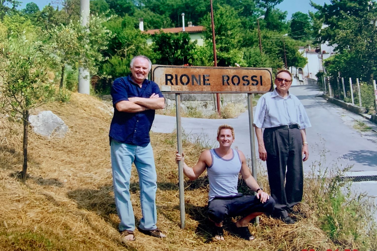 Al Rossi, Damien Anthony Avery-Rossi and Vincenzo Rossi in Italy in the early 2000s.