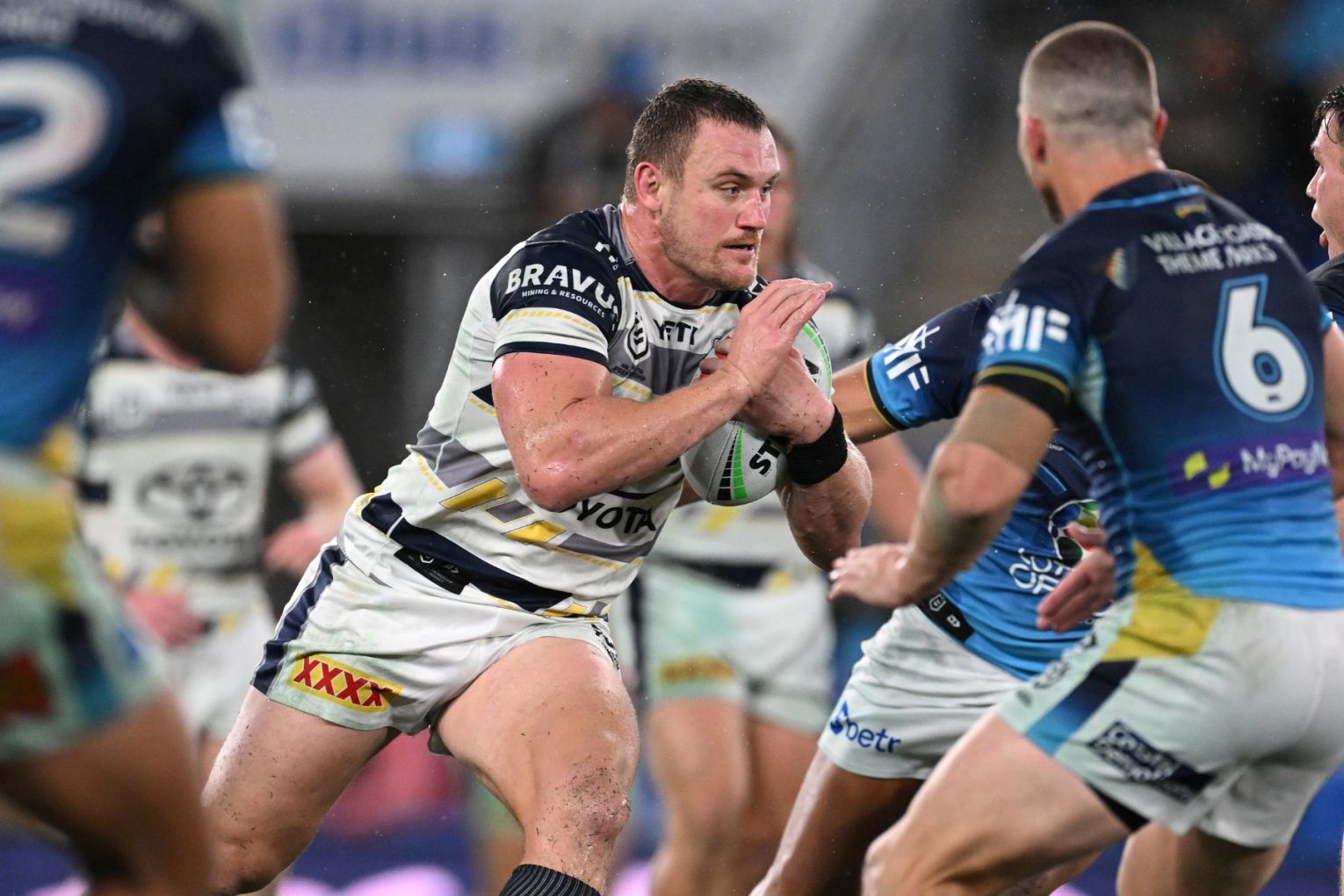 North Queensland's Coen Hess has received a three-game ban for a cannonball tackle. Picture: Dave Hunt/AAP Photos