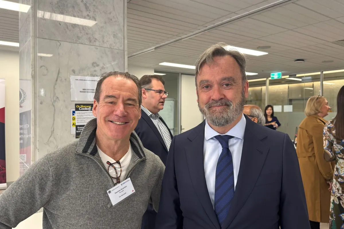 Damian Scanlon and Senator Andrew McLachlan