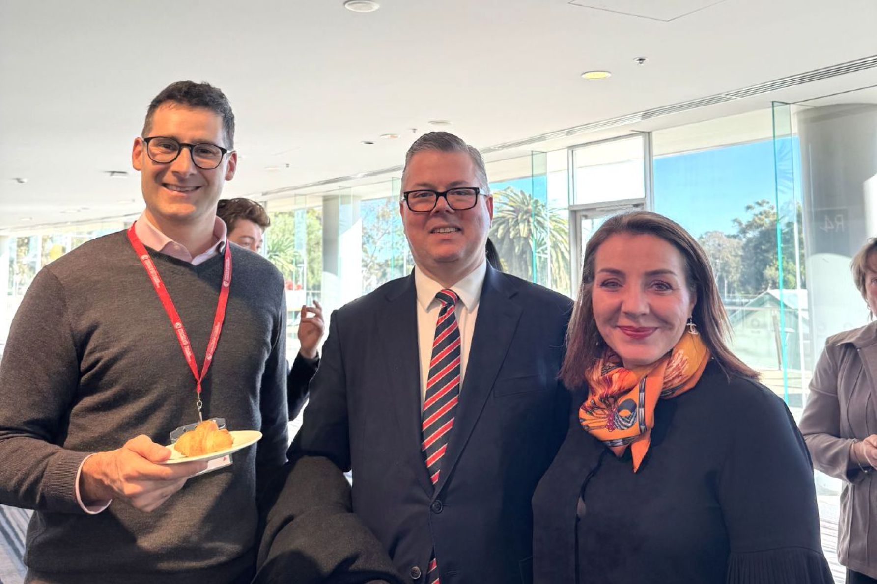 Florent Campagne, Michael Brown MP and Florence Masters