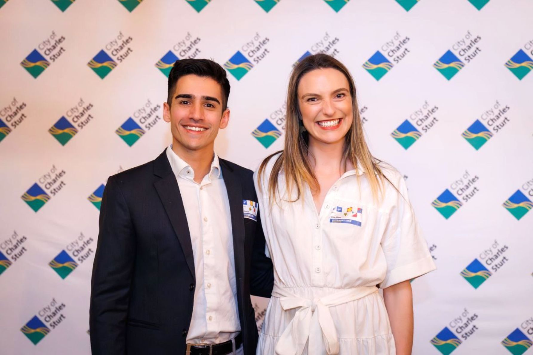 Jake Gazettas and Milly Albers