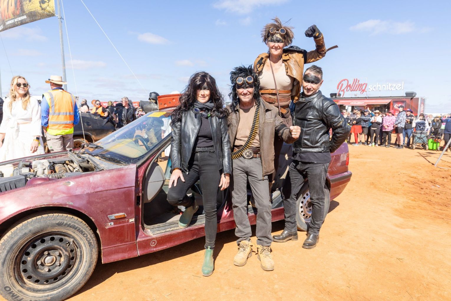 Revellers have channelled their inner Mad Max as they dressed up at the Mundi Mundi Bash. Picture: Supplied