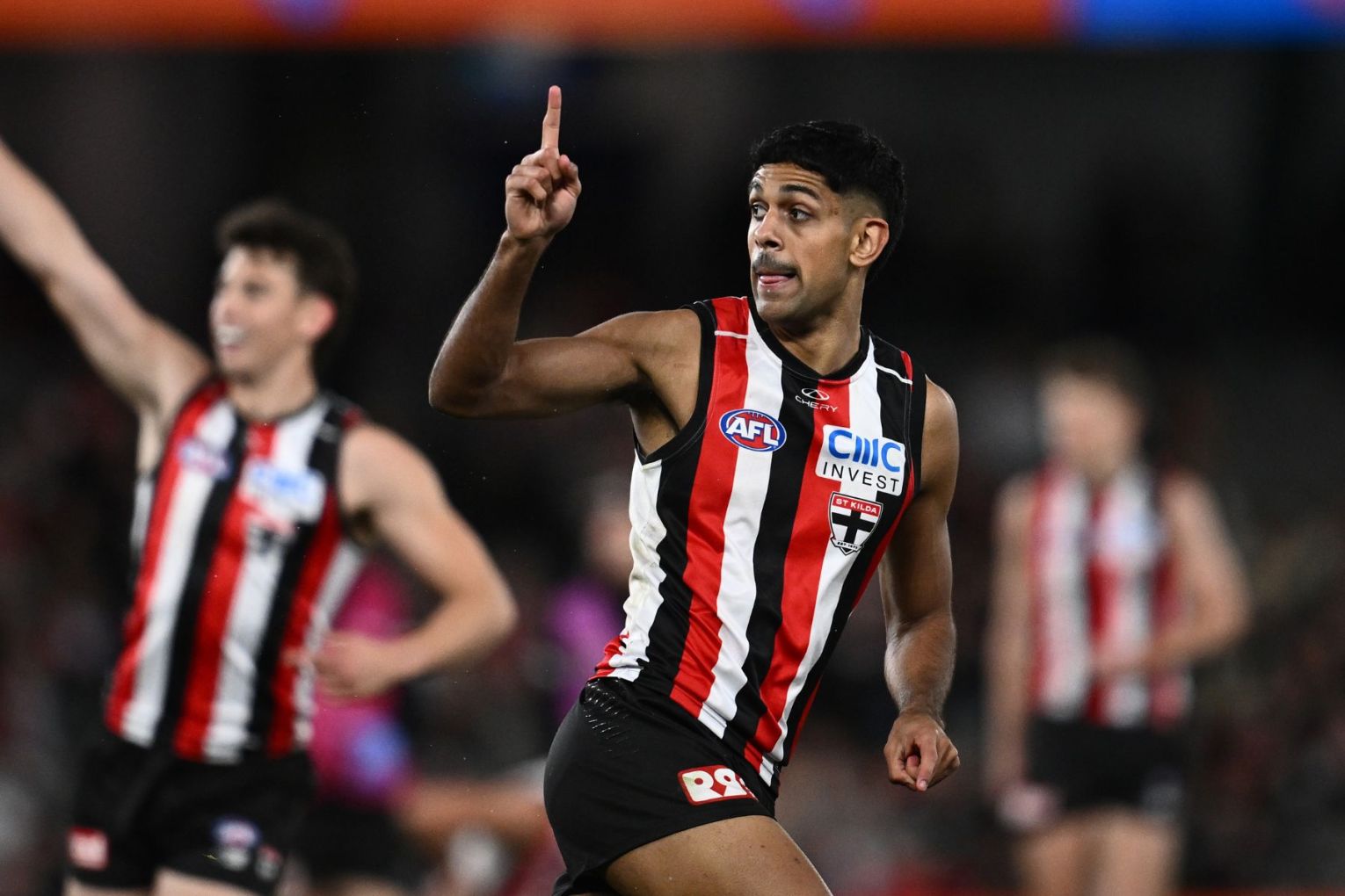 The much-loved Nasiah Wanganeen-Milera is not going anywhere after re-signing with St Kilda. Picture: AAP Image/Joel Carrett