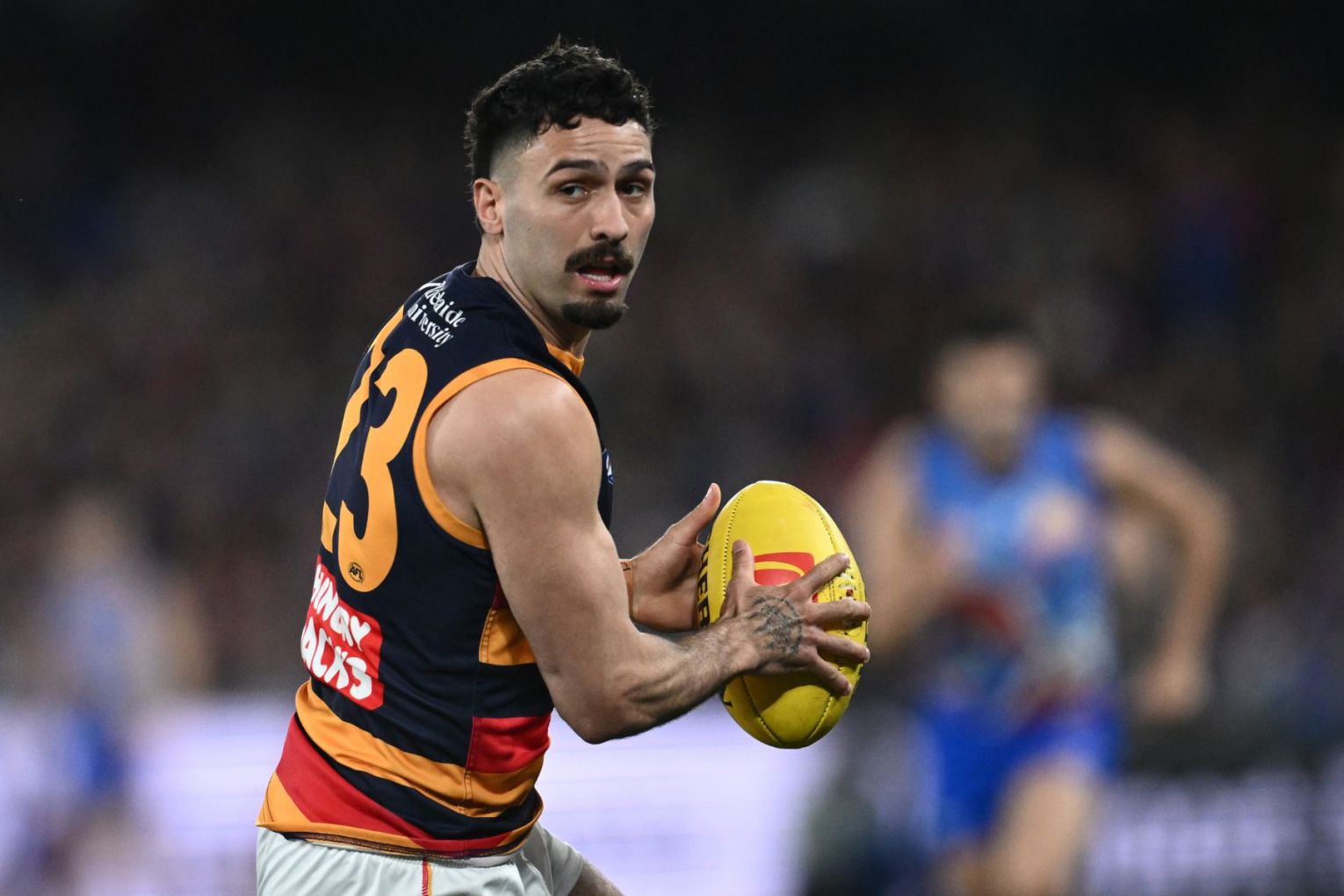 Adelaide star Izak Rankine has been banned for four games for making a homophobic slur. Photo: Joel Carrett/AAP